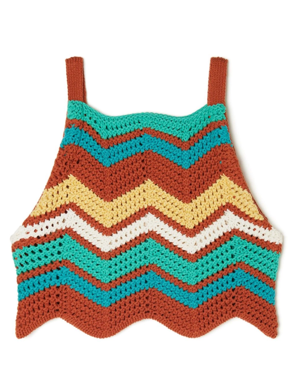 Cheap Kaleidoscopic Women top Alanui chevron knit 0804